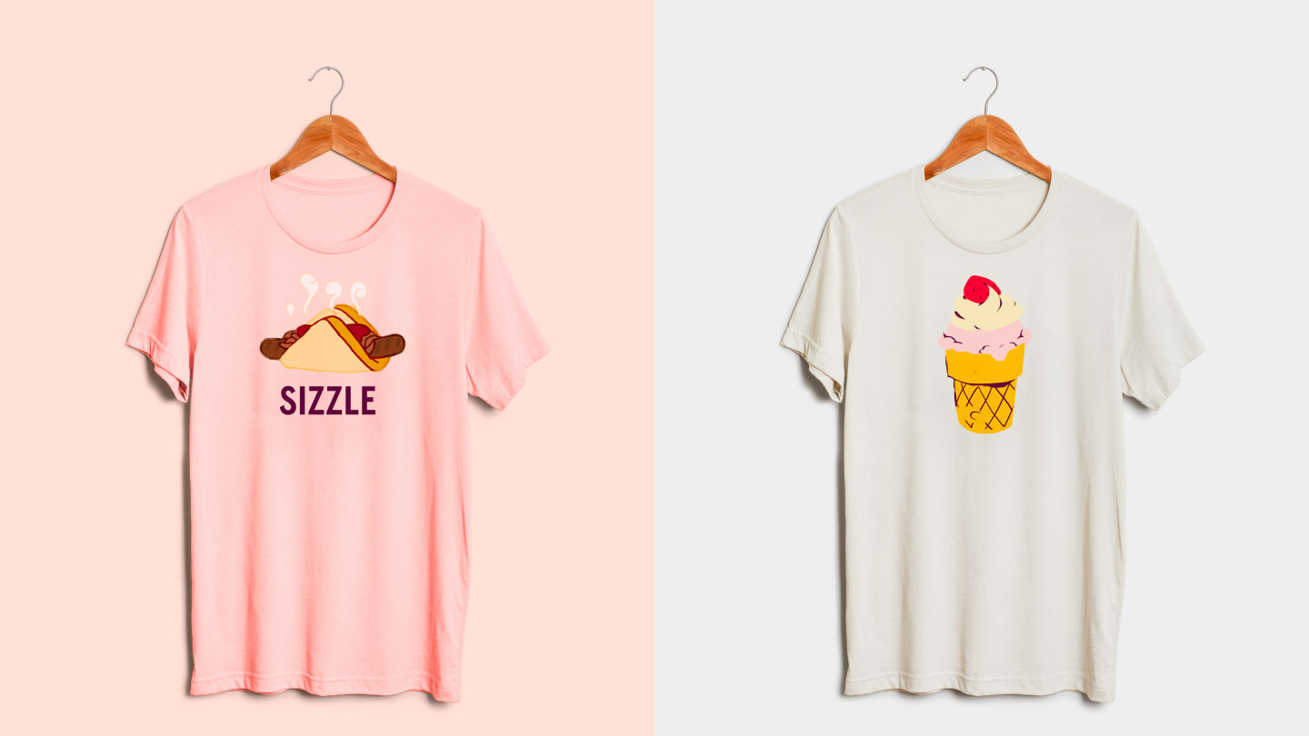 Quirky T-Shirt designs for Brisbane brand