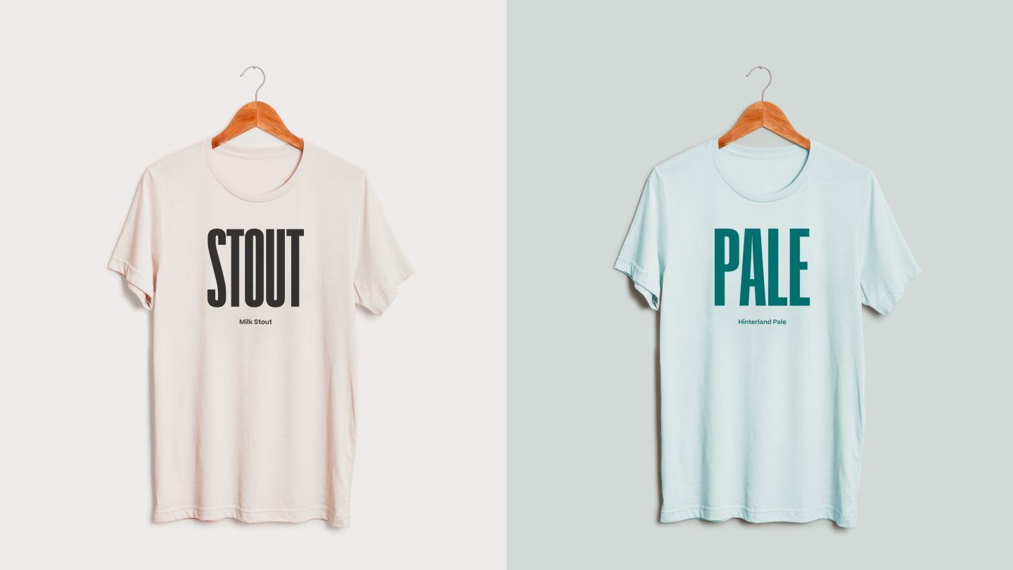 Minimalist T-Shirt designs for beer brand