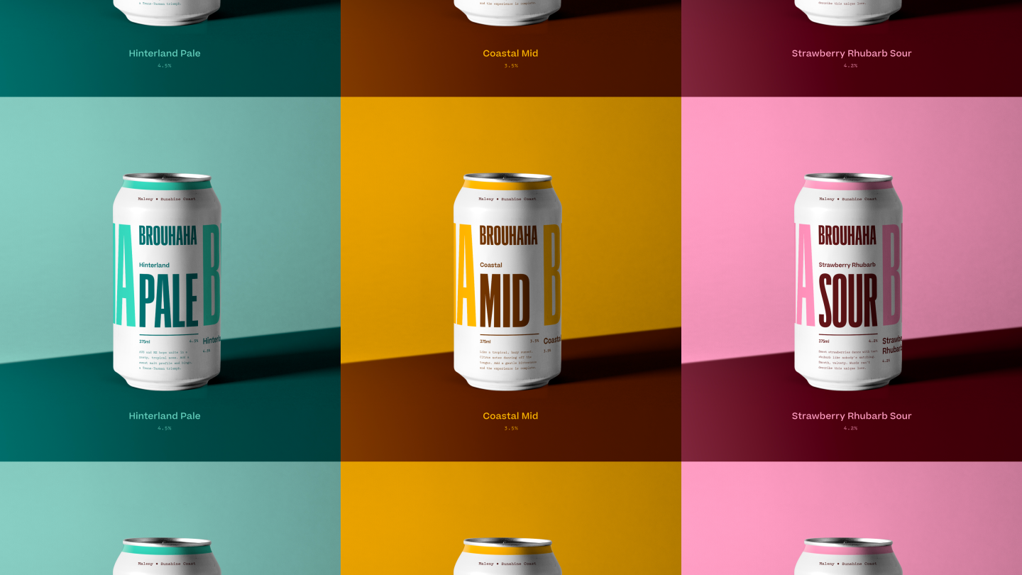 Modern colour palette for minimalist beer