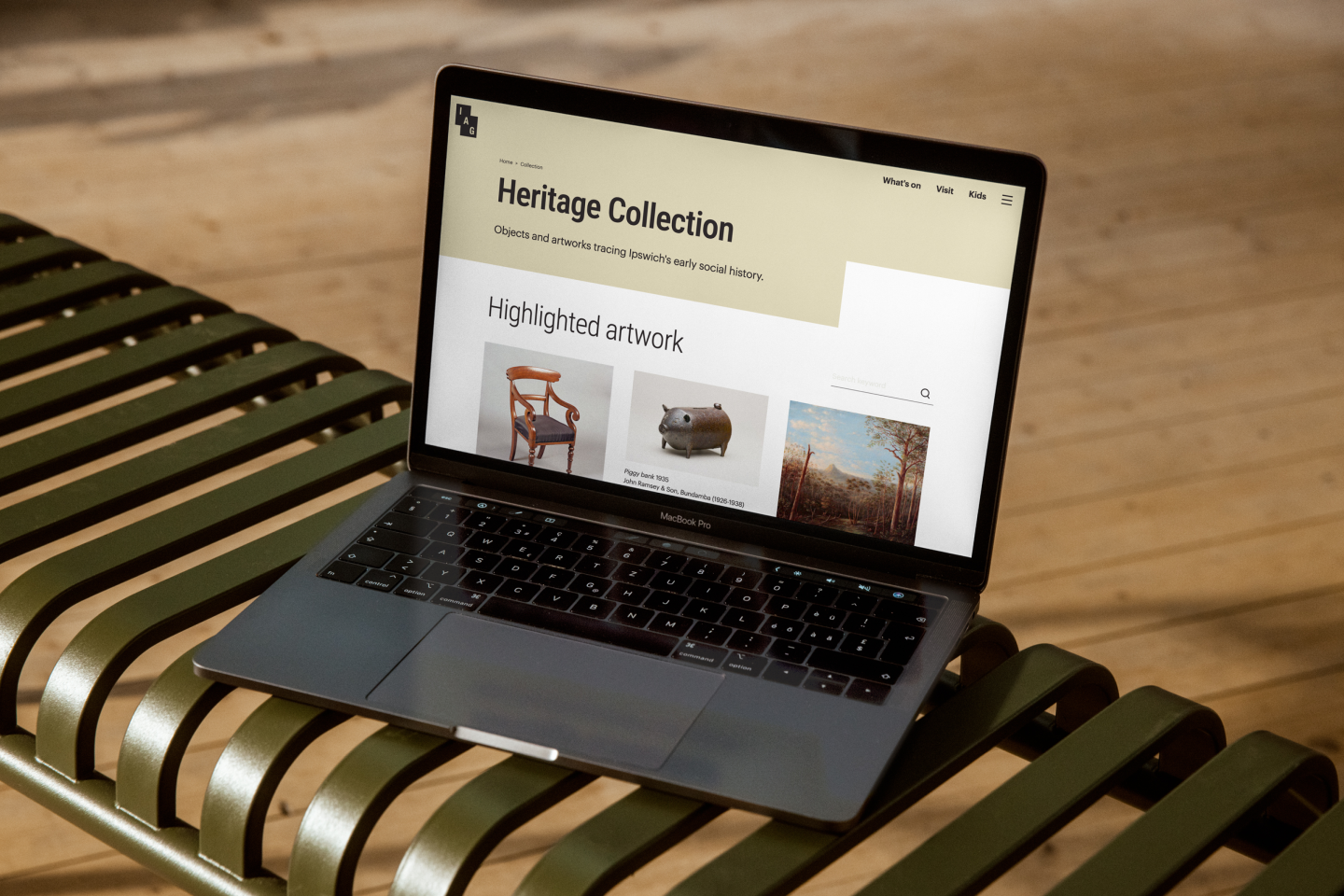 Ipswich Art Gallery Heritage Collection website design